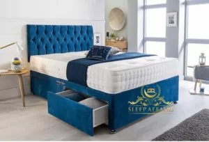 dark blue elegant divan bed