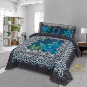 Blue covery luxury beautiful bedsheet
