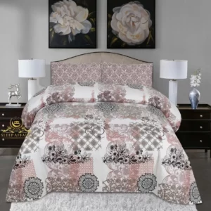 Cotton enrich bedsheets with grey pattrens