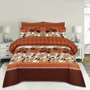 Beautifull cotton brown leaves bedsheets