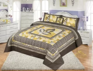 Yellow tulip luxury soft cotton bedsheet