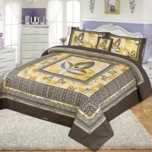 Yellow tulip luxury soft cotton bedsheets