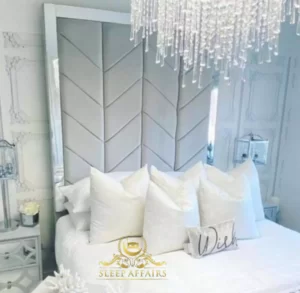 Aqua Mirror sleigh Bed