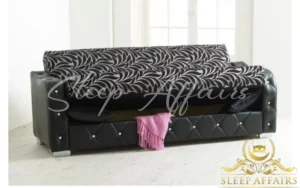 Classic Deep Black Settee - Image 3