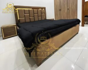 Crystal Velvet Sleigh Bed