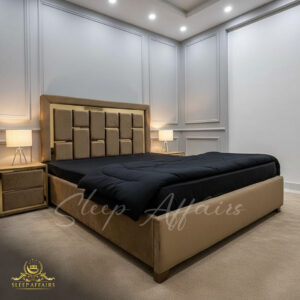 Crystal Velvet Sleigh Bed