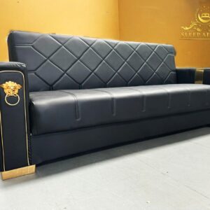 Faux Leather Sofa Bed with Storage