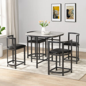 White and Gold dinning table and chairs