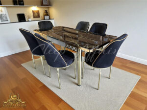 Black and Gold dining table