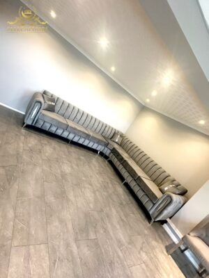 7 Seater L Shape Gray Corner Sofa