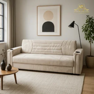 Cup holder sofa bed