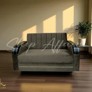 Wooden arm sofa bed