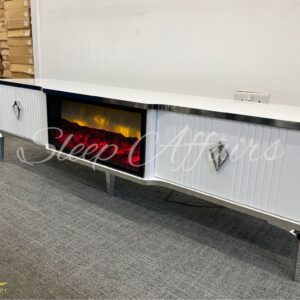 White & Silver TV Unit