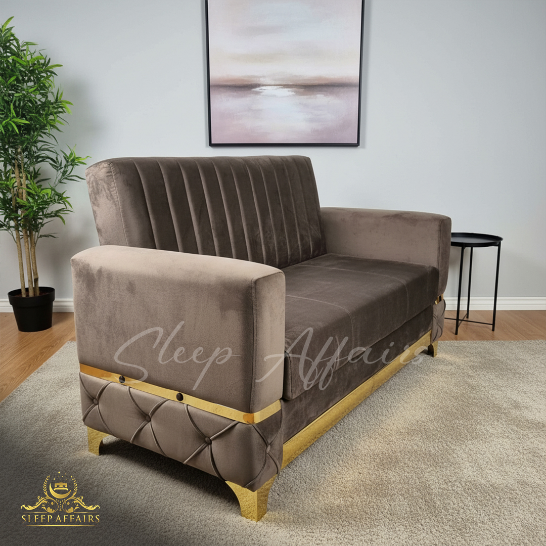 Evo gold sofa bed settee - Image 3